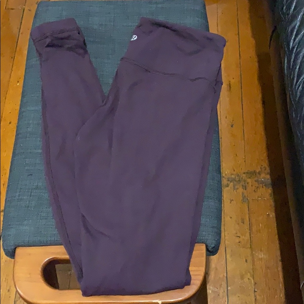 Lulu Lemon purple low rise leggings